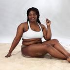 NURU SACRED WHITE SPORTS BRA - Glow By Hellen