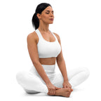 NURU SACRED WHITE SPORTS BRA - Glow By Hellen
