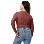 NURU TERRACOTTA LONG SLEEVE CROP TOP