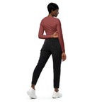 NURU TERRACOTTA LONG SLEEVE CROP TOP