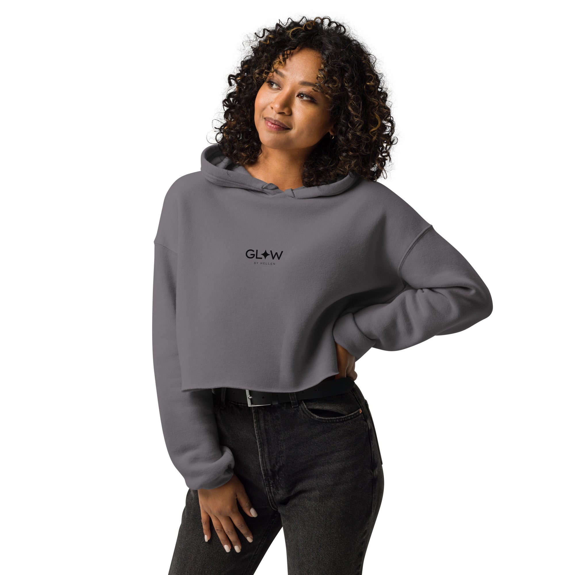 GLOW SIGNATURE CROP HOODIE - Glow By Hellen Main image