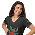 NURU CAMELLIA V-NECK RITUAL TEE - Glow By Hellen