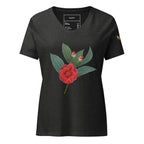 NURU CAMELLIA V-NECK RITUAL TEE - Glow By Hellen