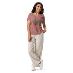 NURU CAMELLIA V-NECK RITUAL TEE - Glow By Hellen