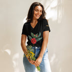 NURU CAMELLIA V-NECK RITUAL TEE - Glow By Hellen
