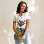 NURU CAMELLIA V-NECK RITUAL TEE - Glow By Hellen
